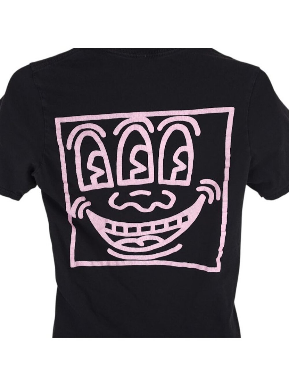 Keith Haring T Shirt Mens Size Small Black Three Eye Monster Art Tee